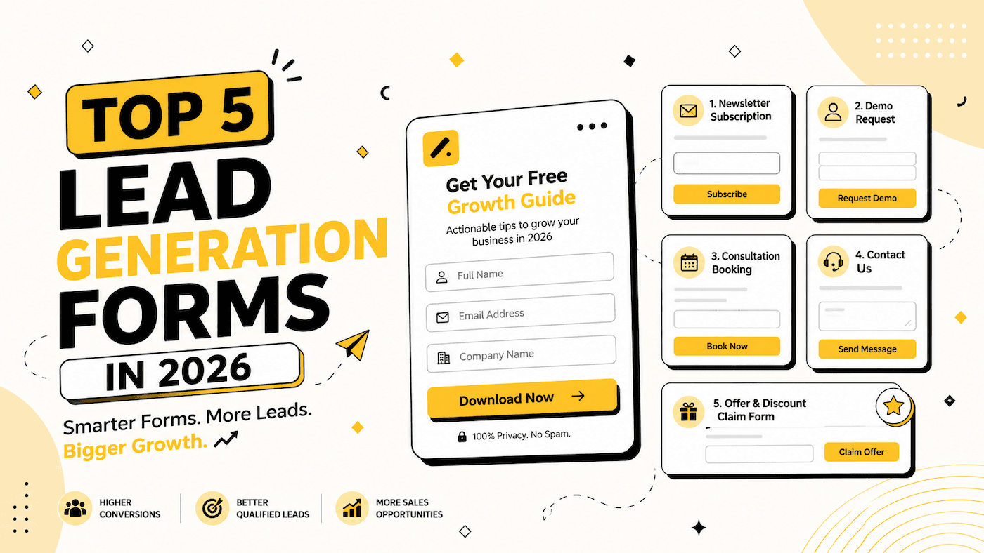 Top 5 Lead Generation Forms in 2026 (Features & Pricing Compared)